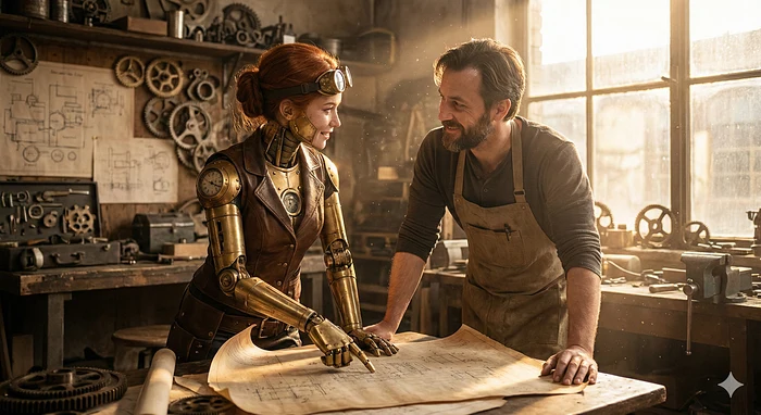 The author and Beth — partners at the workbench. Not user and assistant